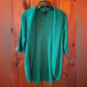 Takeout open cardigan sweater